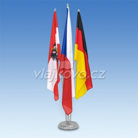 Interiérový stojan trojramenný „stříbrný“