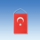 Turecko stolní praporek