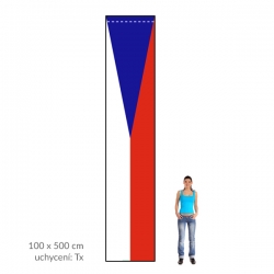 ČR vlajka 100x500 cm