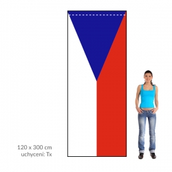 ČR vlajka 120x300 cm