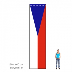 ČR vlajka 150x600 cm