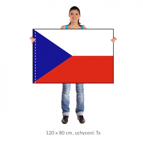 ČR vlajka 120x80 cm